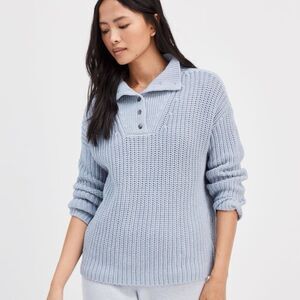 NEW Haven Well Within button up mock neck collared sweater
